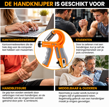 GripForce - Ergonomische Handknijper met Digitale Teller