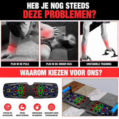 IronPulse™ – Multifunctioneel Opvouwbaar Push-Up Bord