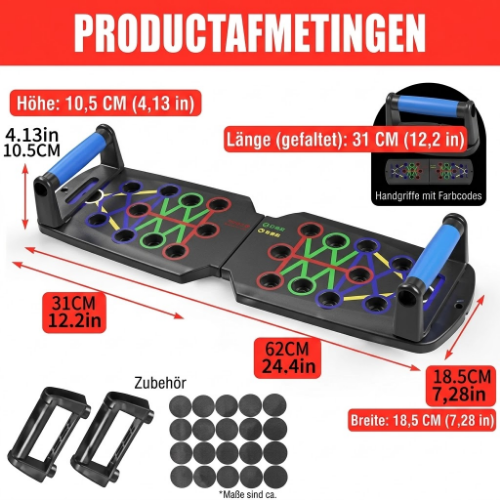 IronPulse™ – Multifunctioneel Opvouwbaar Push-Up Bord